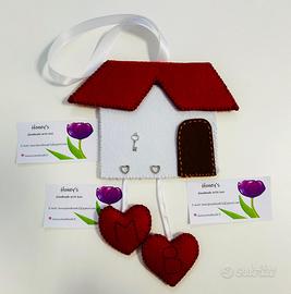 Decorazione Fuori porta pannolenci fatto a mano