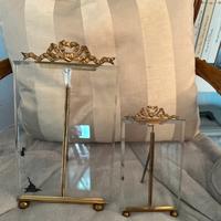 cornice grande e piccola in vetro e ottone