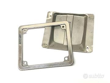 PORTATARGA + CORNICE IN ACCIAIO INOX PIAGGIO CIAO 