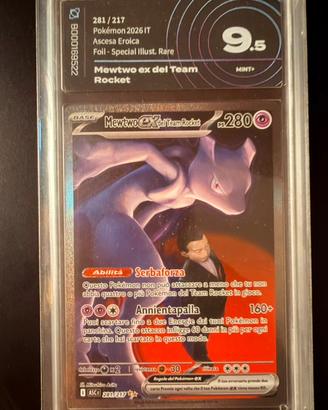 Pokémon mewtwo ex del team roket ai grading 9.5