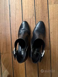Stivaletti Michael Kors pelle nera tacco 9cm tg 39