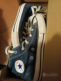 Converse blu alte bambino 33