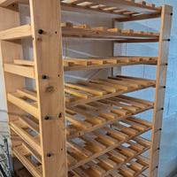 scaffale portabottiglie in legno