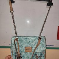 borsa Roberto cavalli verde acqua in seta 