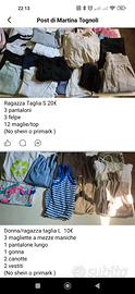 Lotti abbigliamento donna/ragazza