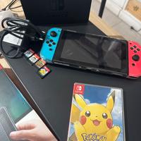 Nintendo switch con 4 giochi originali.