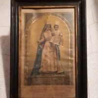 ANTICO QUADRO CON STAMPA CORNICE ORIGINALE 900