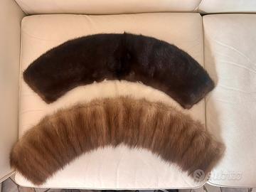 Quattro colli pelliccia di visone e marmotta