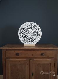 Centrino salentino antico originale su base legno