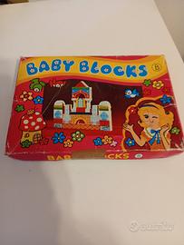 costruzione in legno vintage " Baby-Blocks" anni 8