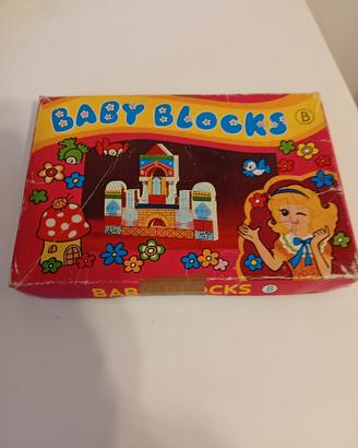 costruzione in legno vintage " Baby-Blocks" anni 8