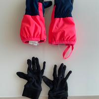 Guanti da neve e sottoguanti 5/6anni