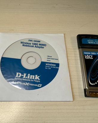 DWL-G650M Wireless 108G MIMO Notebook PCMCIA