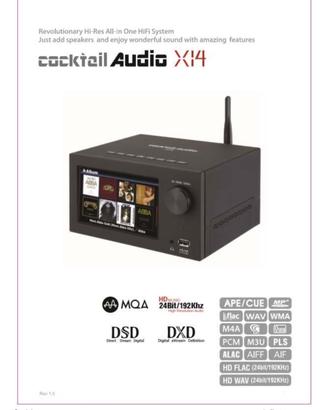 MANUALE ITALIANO istruzioni Cocktail Audio X14