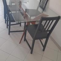 tavolo in vetro temperato  