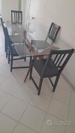 tavolo in vetro temperato  