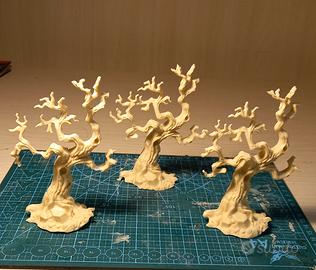 Terrain Wargame Citadel Wood forest set 3 Trees