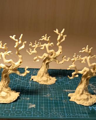 Terrain Wargame Citadel Wood forest set 3 Trees