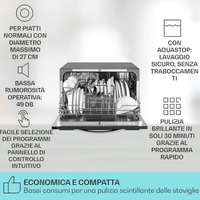 Mini lavastoviglie Klarstein 6 coperti