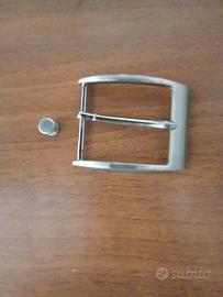 Fibbia per Cintura 40mm Metallo Satinato Mod. A174