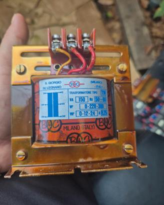 Trasformatore BAC 150 VA 12V/24V6,25A–220/380V