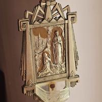 Acquasantiera Vintage Art Déco Souvenir de Lourdes