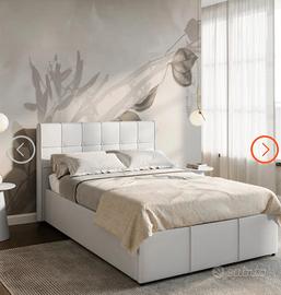 letto contenitore una piazza e mezza con materasso