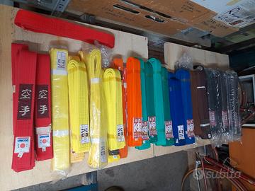 cinture vari colori per arti marzialj