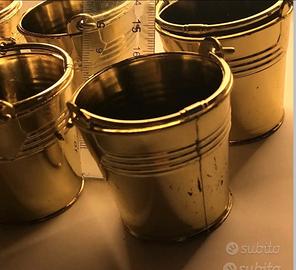 Lotto 48 mini secchielli dorati NUOVI (8x6)