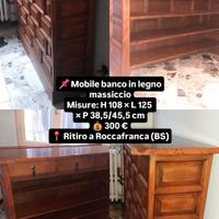 mobile banco in legno massiccio