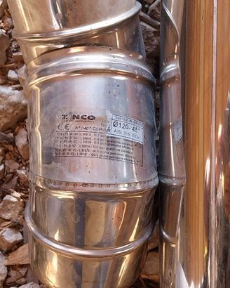 Tubo inox canna fumaria 120x1mt