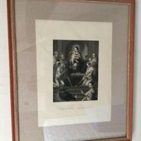 Quadro Litografia "La Vierge e l'Enfante" Fine 800