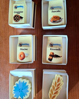 Set 6 gomme cancellare Mulino Bianco Sorpresine