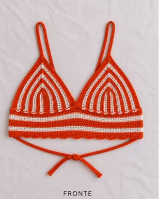 Top/Bralette all’uncinetto con schiena scoperta