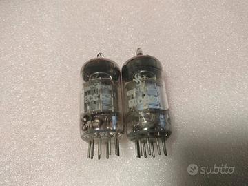Coppia valvole ecc82 12au7 Siemens placche argento