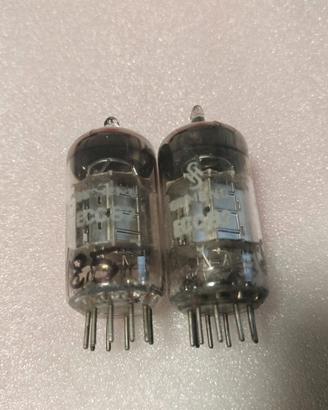 Coppia valvole ecc82 12au7 Siemens placche argento