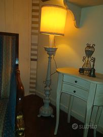 CANDELABRO DA TERRA LACCATO E PATINATO h 120 cm