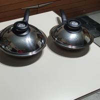 Coppia di padelle AMC 23 - 28 cm con coperchio