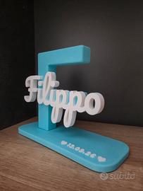 Scritta 3D Nome "Filippo" - Decorazione Battesimo