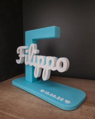 Scritta 3D Nome "Filippo" - Decorazione Battesimo