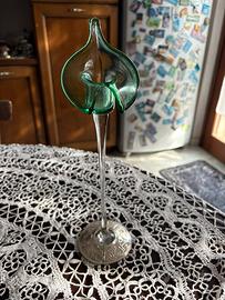 Candelabro Ottaviani, vetro soffiato e argento