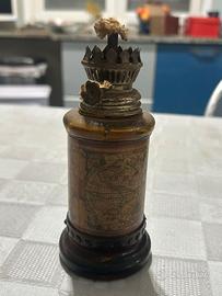 Lampada ad olio vintage con mappa/planisfero