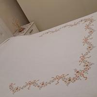 copriletto vintage in piche bianco 