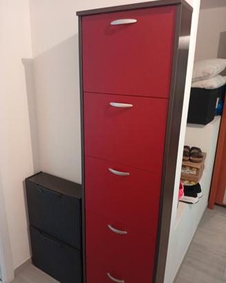 scarpiera 5ripiani salva spazio 