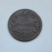 ITALIA REGNO _ 10 centesimi 1893 1894 Birmingham