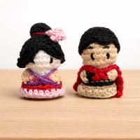 Mini amigurumi Mulan e Li Shang