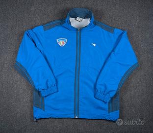 felpa con zip diadora per gli azzurri taglia xl