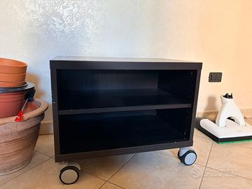 Mobiletto con ruote color mogano