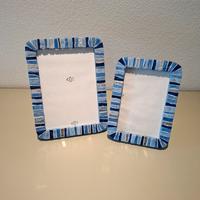 Set di 2 cornici portafoto in mosaico