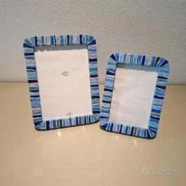 Set di 2 cornici portafoto in mosaico